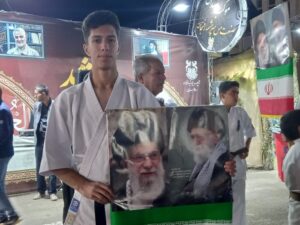 قهرمان کاراته رفسنجان: هر شب تا یک سال دیگر هم در میدان شهید سلیمانی حاضریم